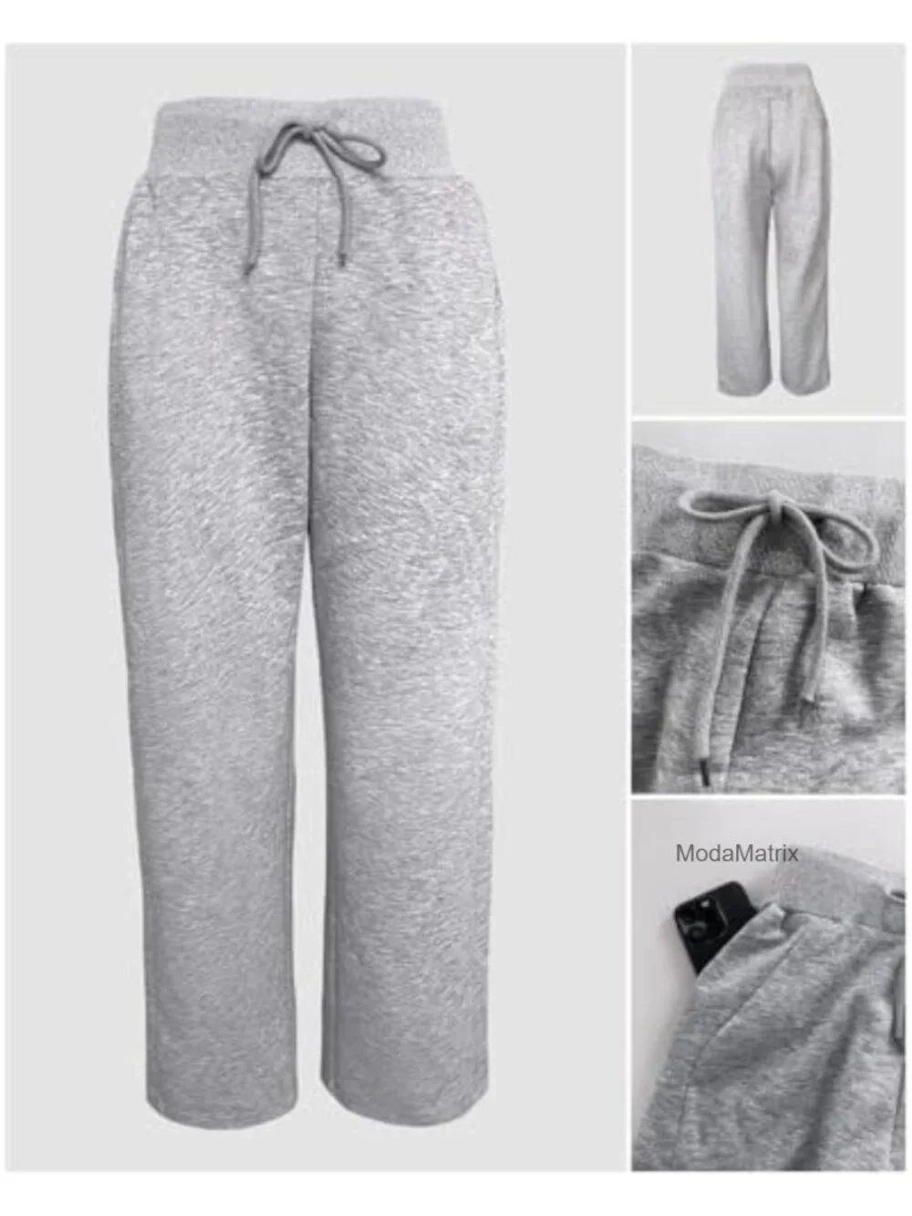 Women's 2 Piece Lounge Set Sweatsuit Cropped Hoodie Wide Leg Pants